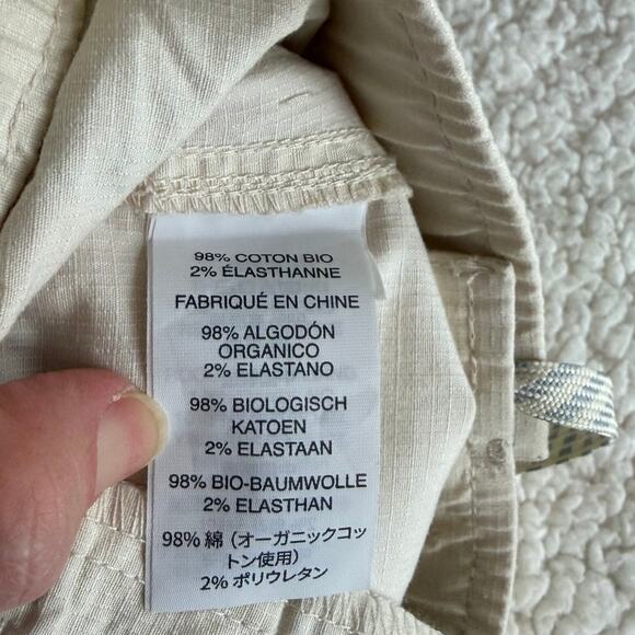 VUORI Womens Ripstop Pants Size XL Cream Cargo Pocket Drawstring VW401 - Picture 9 of 10